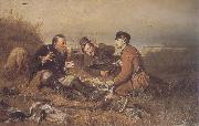 Perov, Vasily Hunters at Rest Germany oil painting artist